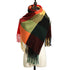 Plaid shawl elegant socialite style